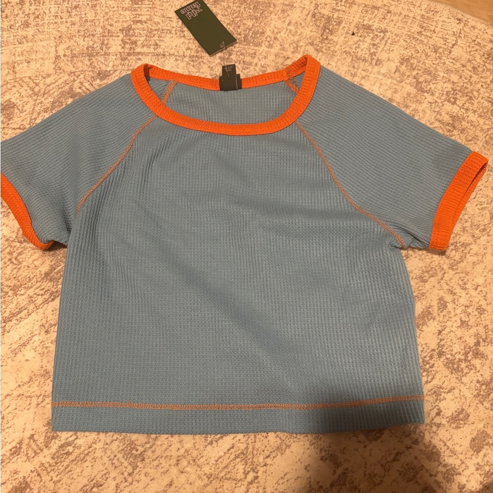Wild Fable Blue and Orange Crop Top